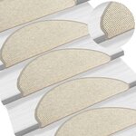 vidaXL Tapis d'escalier auto-adhésifs 15 Pièces Argenté 65x21x4 cm