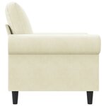 vidaXL Fauteuil Crème 60 cm Velours