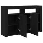 vidaXL Buffet Chêne noir Bois aggloméré 116 x 30 x 75 cm Buffet moderne