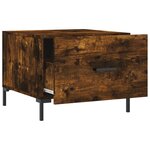 vidaXL Table basse Chêne fumé 50x50x40 cm Bois d'ingénierie