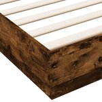 vidaXL Cadre de lit sans matelas chêne fumé 200x200 cm