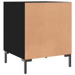 vidaXL Table de chevet noir 40x40x50 cm bois d’ingénierie