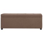 vidaXL Banc avec compartiment de rangement 116 cm Marron Polyester