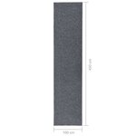 vidaXL Tapis 100x450 cm Gris