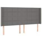 vidaXL Sommier à lattes de lit matelas LED Gris foncé 200x200 cm Tissu