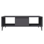 vidaXL Table basse gris 103 5x60x35 cm bois d'ingénierie