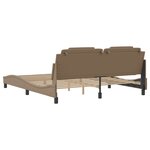 vidaXL Cadre de lit avec tête de lit Cappuccino 180x200 cm Similicuir