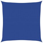 vidaXL Voile d'ombrage 160 g/m² carré bleu 5x5 m PEHD