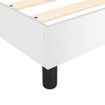 vidaXL Sommier à lattes de lit avec matelas Blanc 200x200cm Similicuir