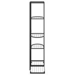 vidaXL Support pour plantes 5 niveaux 43x22x98 cm Noir Métal
