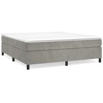 vidaXL Cadre de lit Gris clair 160x200 cm Velours