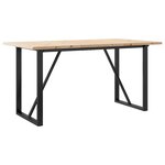 vidaXL Table à manger cadre en O 140x80x75 5 cm bois pin massif fonte