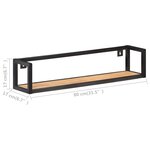 vidaXL Étagères murales 2 Pièces 80 cm Bois d'acacia massif