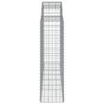 vidaXL Paniers à gabions arqués 2 Pièces 200x50x140/160 cm Fer galvanisé