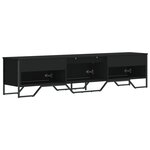 vidaXL Meuble TV noir 180x34x41 cm bois d'ingénierie