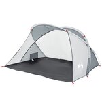 vidaXL Tente de plage gris escamotable imperméable