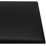 vidaXL Panneaux muraux 12 Pièces Noir 30x15 cm Similicuir 0 54 m²