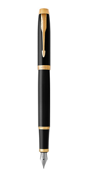 PARKER IM Stylo plume  Noir  plume moyenne  encre bleue  Coffret cadeau