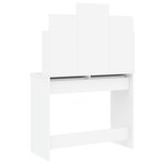 vidaXL Coiffeuse avec miroir blanc 96x39x142 cm