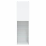 vidaXL Meuble TV avec lumières LED blanc 30 5x30x102 cm