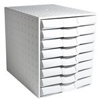 Module De Classement The Sytem 8 Office 8 Tiroirs - Gris Lumière - Exacompta
