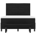 vidaXL Lit à ressorts avec matelas et banc noir 140x190 cm tissu