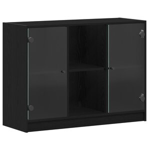 Buffet vidaXL Chêne Noir 102x37x75 5 cm Bois Aggloméré
