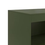 vidaXL Buffet vert olive 67x39x107 cm acier