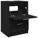 vidaXL Armoire d'évier noir 40x37x59 cm bois d'ingénierie