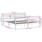 vidaXL Cadre de lit sans matelas cire marron 200x200cm bois pin massif