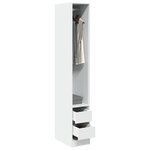 vidaXL Garde-robe Blanc 30x50x200 cm Bois d'ingénierie