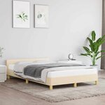 vidaXL Cadre de lit sans matelas crème 120x200 cm tissu
