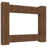 vidaXL Ensemble de meubles TV 8 Pièces Chêne marron Bois d'ingénierie