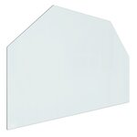 vidaXL Plaque de verre pour cheminée hexagonale 80x50 cm