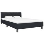 vidaXL Cadre de lit sans matelas noir similicuir 140x200 cm