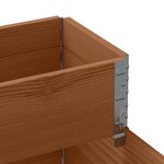 vidaXL Lit surélevé à 3 niveaux marron 120x80 cm bois pin massif