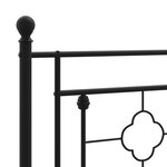 vidaXL Tête de lit métal noir 120 cm