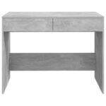 Bureau table poste de travail meuble d'ordinateur informatique étude 101 x 50 x 76 5 cm bois d'ingénierie gris 02_0023830