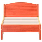 vidaXL Cadre de lit sans matelas cire marron 90x190 cm bois pin massif