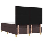 Lit Box Spring vidaXL avec Matelas & Banc Marron Foncé 160x200 cm Tissu