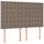 vidaXL Cadre de lit sans matelas taupe 140x190 cm tissu