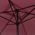 vidaXL Parasol d'extérieur avec mât en métal 300x200 cm rouge bordeaux