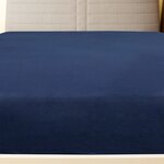 vidaXL Draps-housses Jersey 2 Pièces Bleu marine 160x200 cm Coton