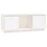 vidaXL Meuble TV Blanc 110 5x35x44 cm Bois de pin massif
