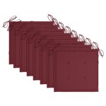 vidaXL Chaises pliables d'extérieur lot de 8 et coussins Bois d'acacia