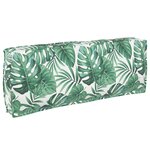 vidaXL Coussin de Palette pour Dos à Motif de Feuilles 120x40x12 cm Tissu Oxford