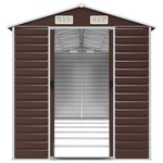 vidaXL Abri de jardin marron 191x555x198 cm acier galvanisé
