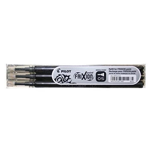 Set de 3 Recharges FriXion Point (BLS-FRP5) Pointe Fine Noir PILOT