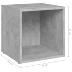 vidaXL Ensemble de meubles TV 8 Pièces Gris béton Bois d'ingénierie