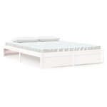 vidaXL Cadre de lit sans matelas blanc bois massif 160x200 cm